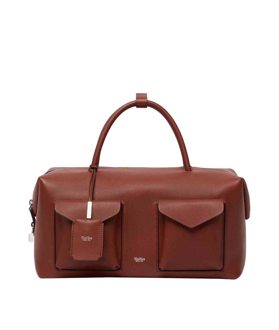MAX MARA Коричневая кожаная сумка тоут, фото 1