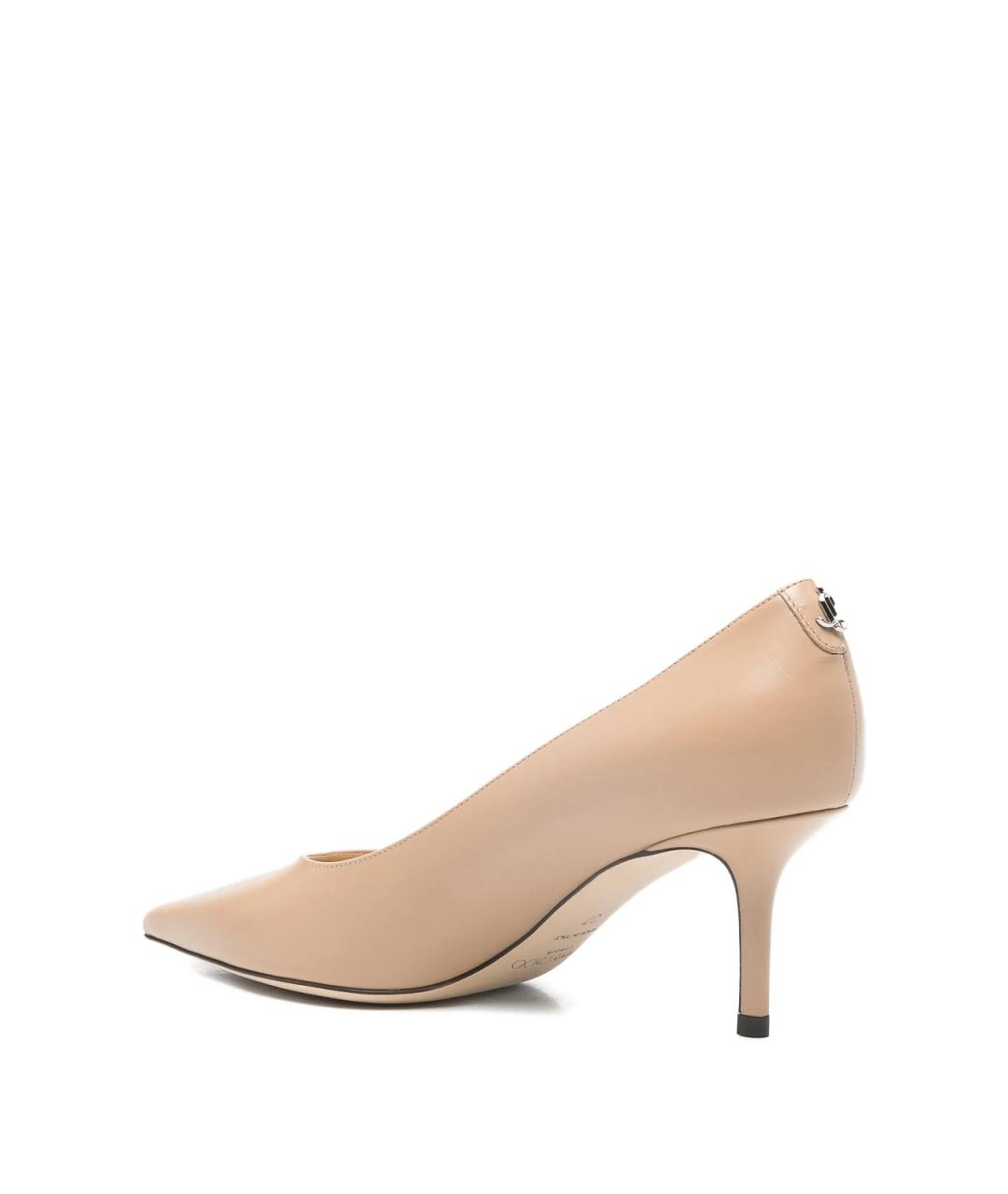 JIMMY CHOO Бежевые кожаные туфли, фото 3