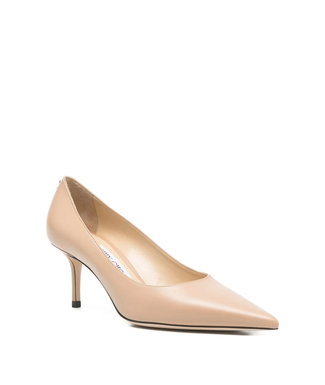 JIMMY CHOO Бежевые кожаные туфли, фото 2