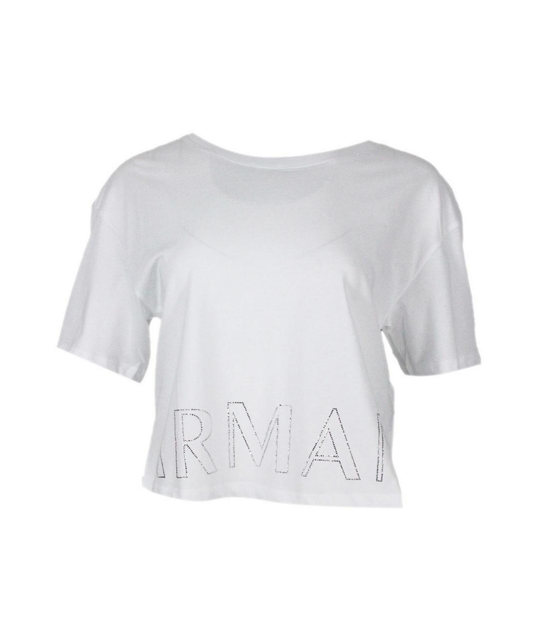 ARMANI EXCHANGE Белая хлопковая футболка, фото 1