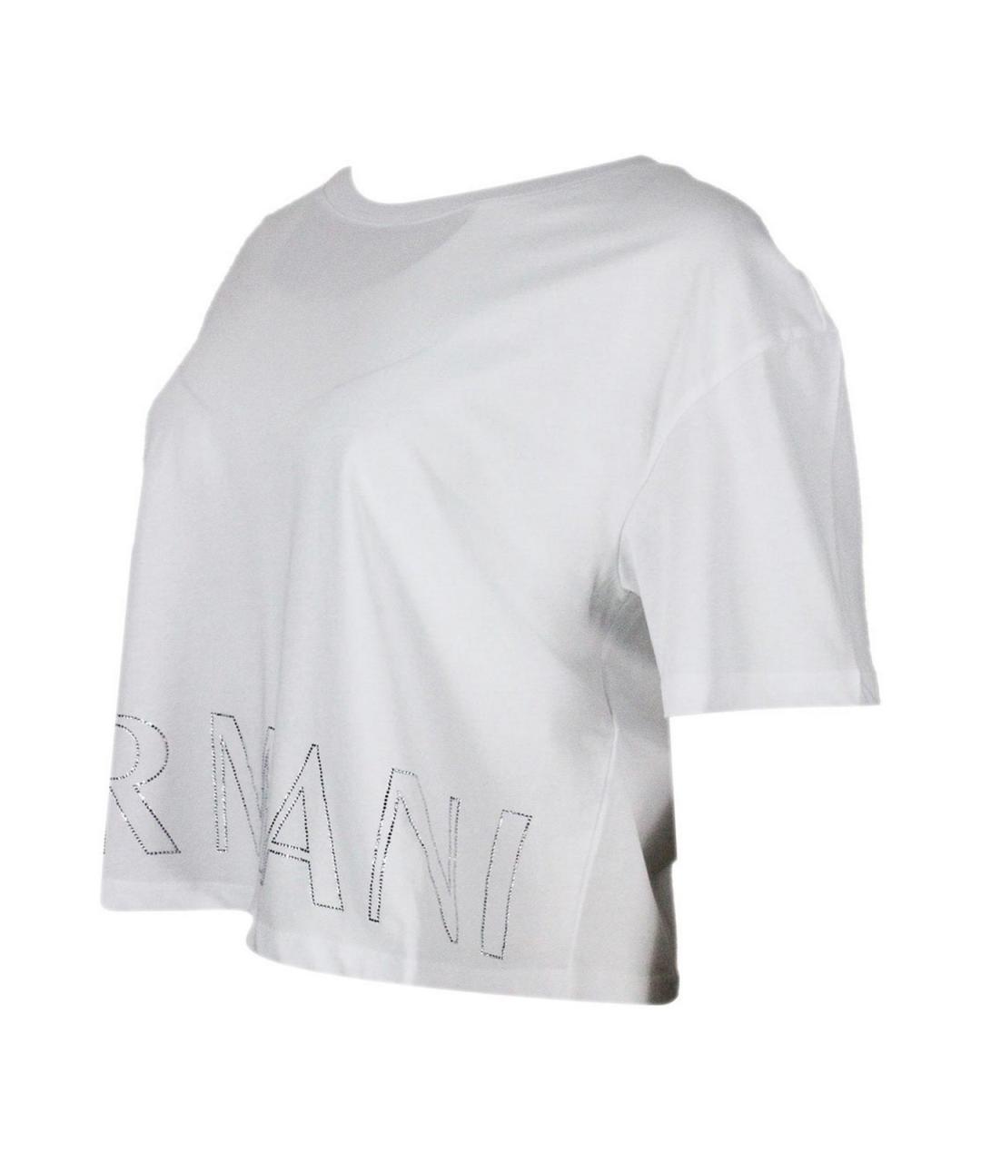 ARMANI EXCHANGE Белая хлопковая футболка, фото 2