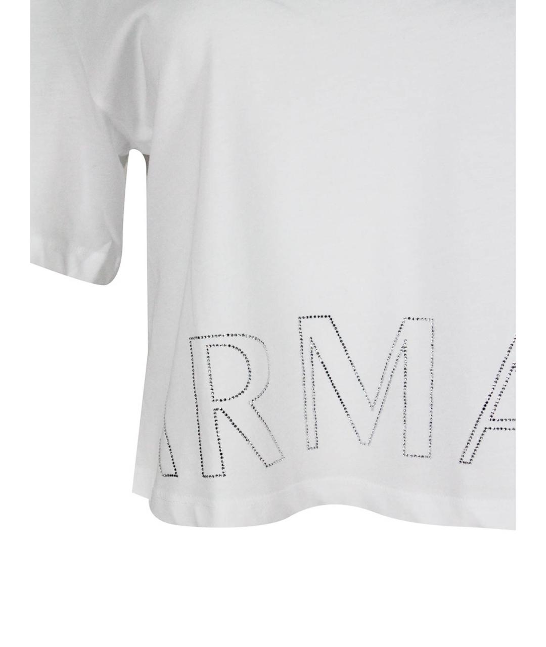 ARMANI EXCHANGE Белая хлопковая футболка, фото 4