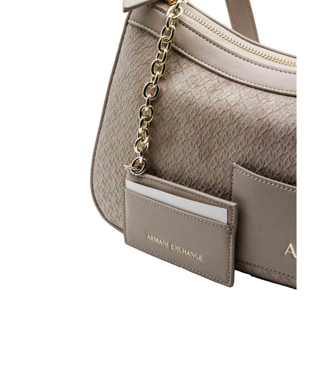 ARMANI EXCHANGE Бежевая канва сумка через плечо, фото 4