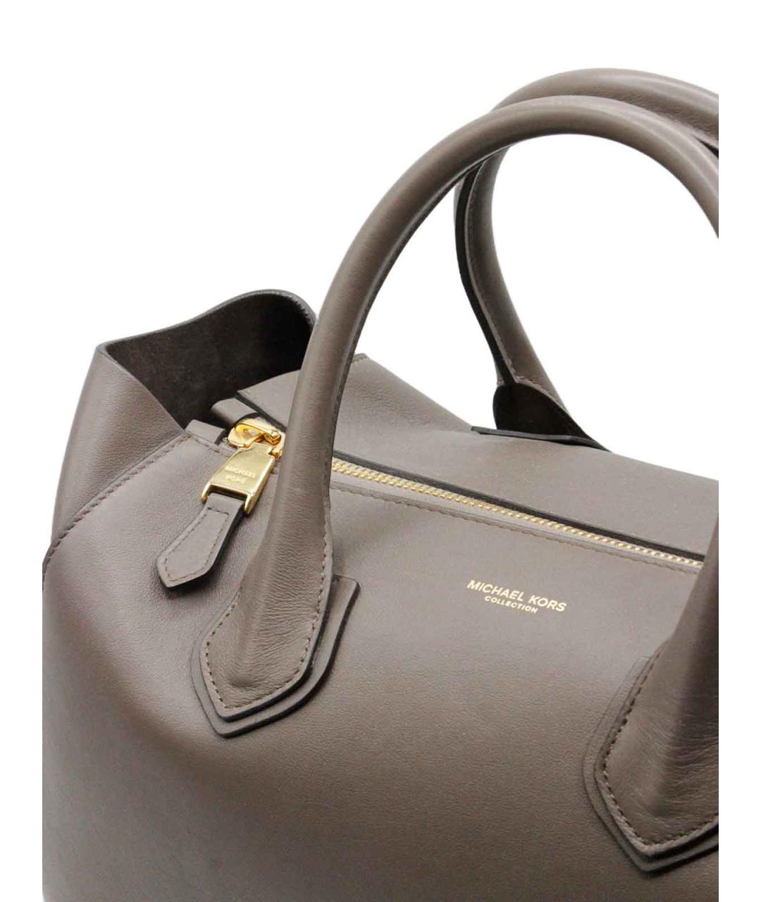 MICHAEL KORS Коричневая кожаная сумка тоут, фото 4