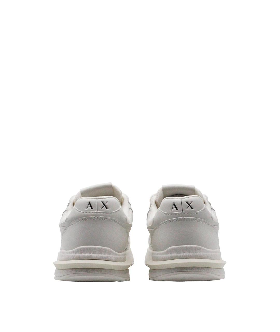 ARMANI EXCHANGE Белые синтетические низкие кроссовки / кеды, фото 3