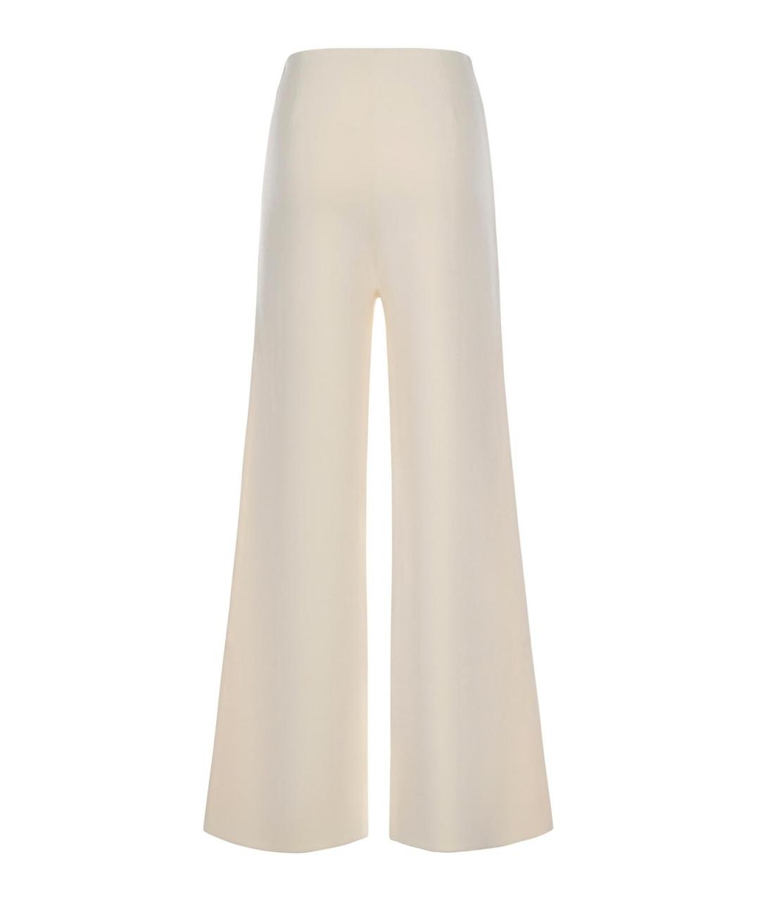 MAX MARA Белые вискозные прямые брюки, фото 2