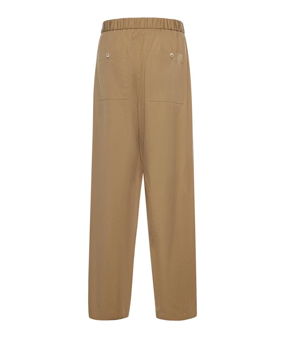 JIL SANDER Бежевые хлопковые прямые джинсы, фото 3