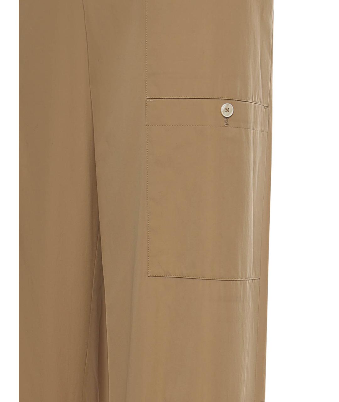JIL SANDER Бежевые хлопковые прямые джинсы, фото 2