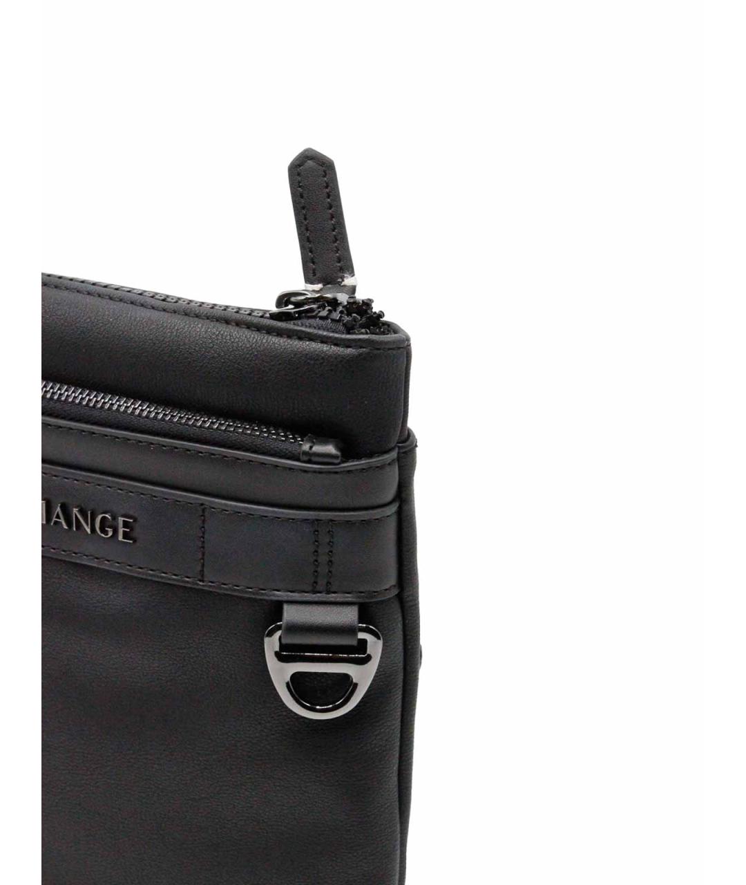 ARMANI EXCHANGE Черная сумка на плечо из искусственной кожи, фото 4