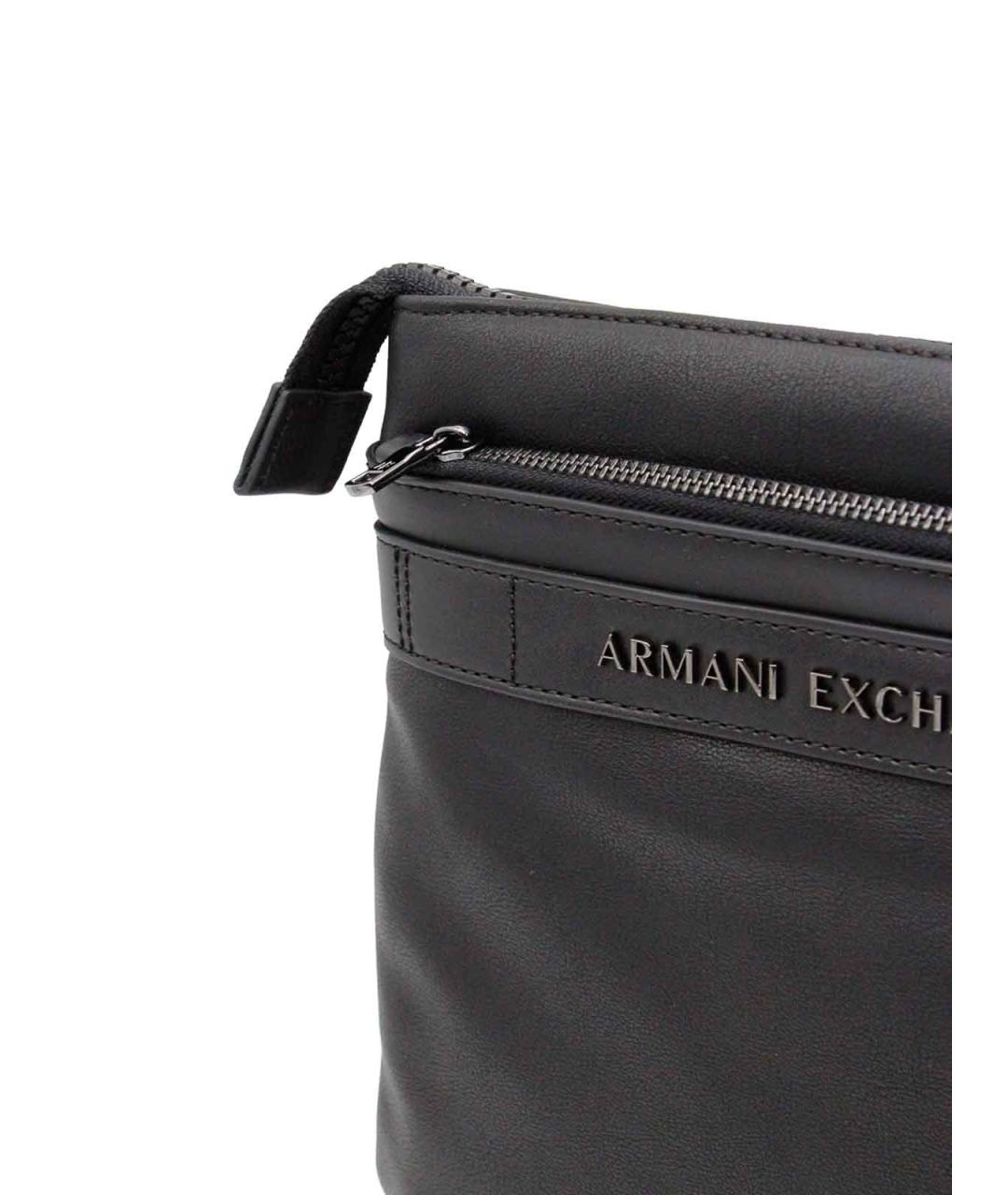ARMANI EXCHANGE Черная сумка на плечо из искусственной кожи, фото 2