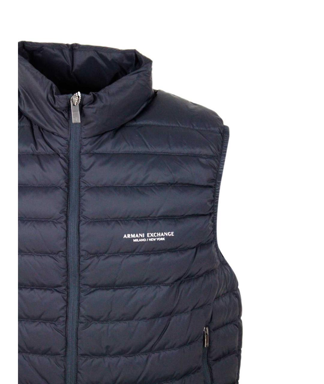ARMANI EXCHANGE Синяя полиамидовая жилетка, фото 3