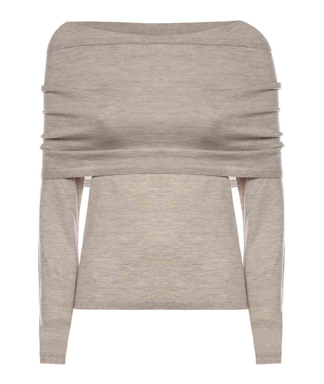 MAX MARA Бежевый кашемировый джемпер / свитер, фото 1