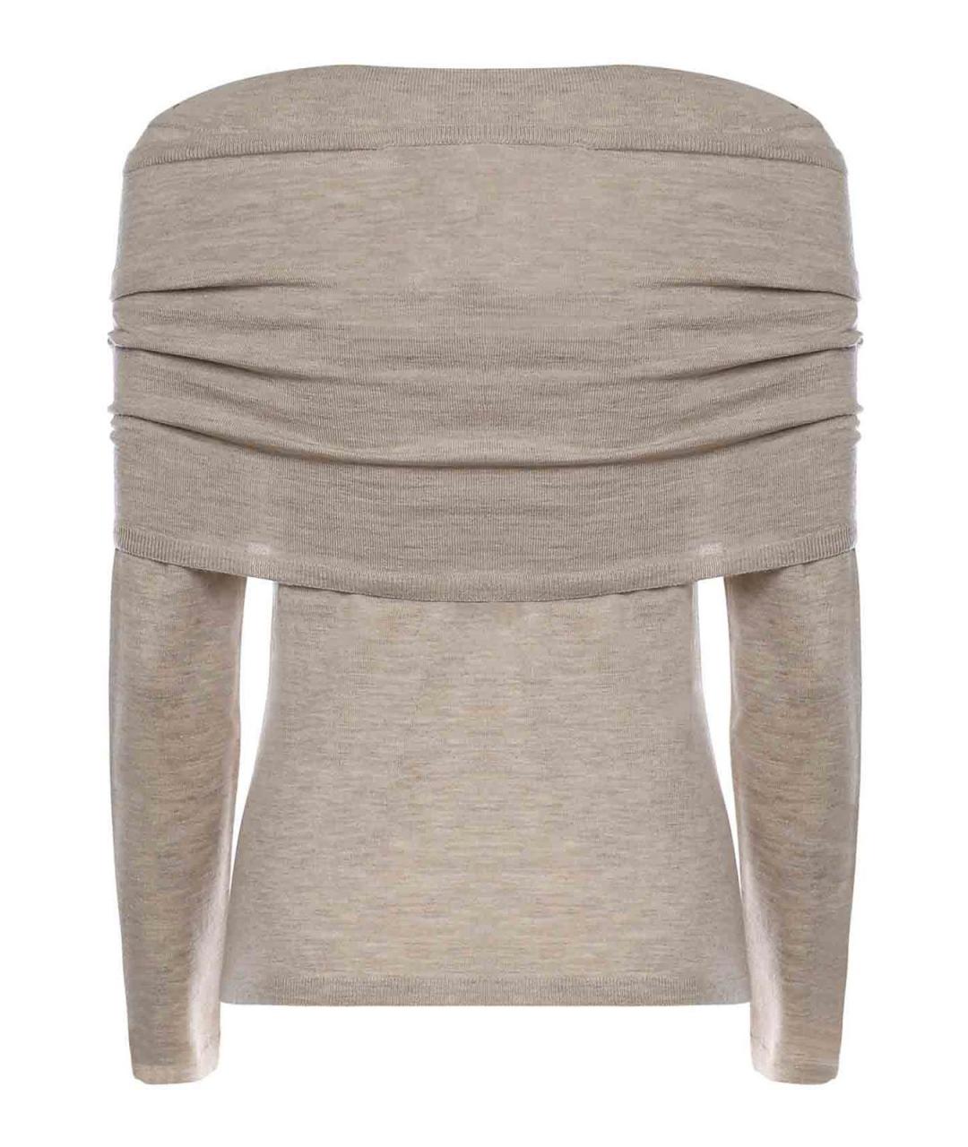 MAX MARA Бежевый кашемировый джемпер / свитер, фото 2