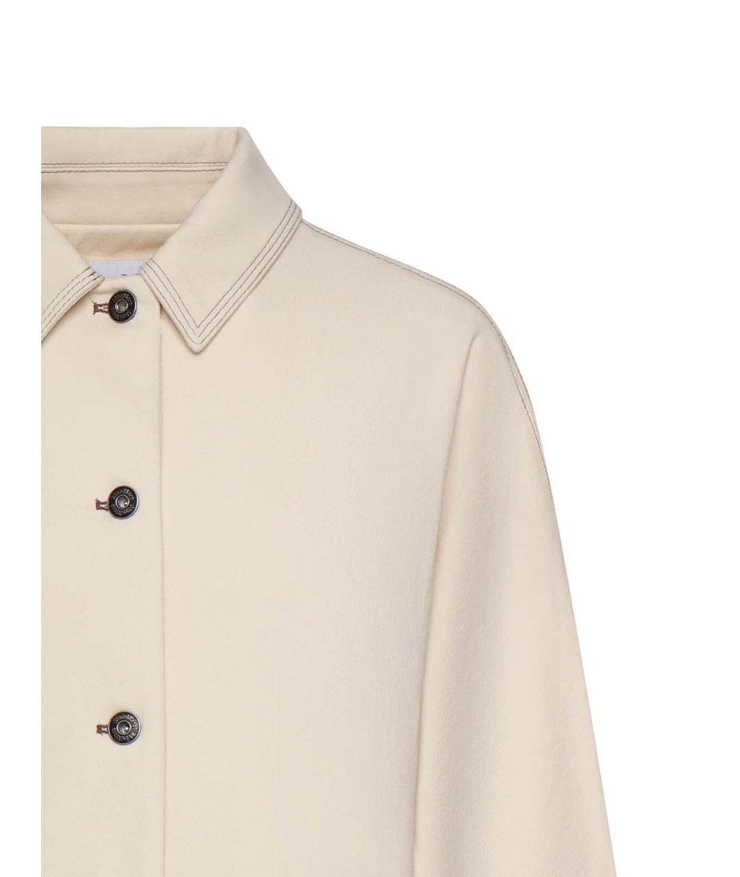 MAX MARA Белая хлопковая рубашка, фото 3