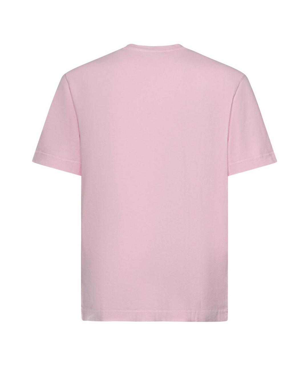 JACQUEMUS Розовая хлопковая футболка, фото 2