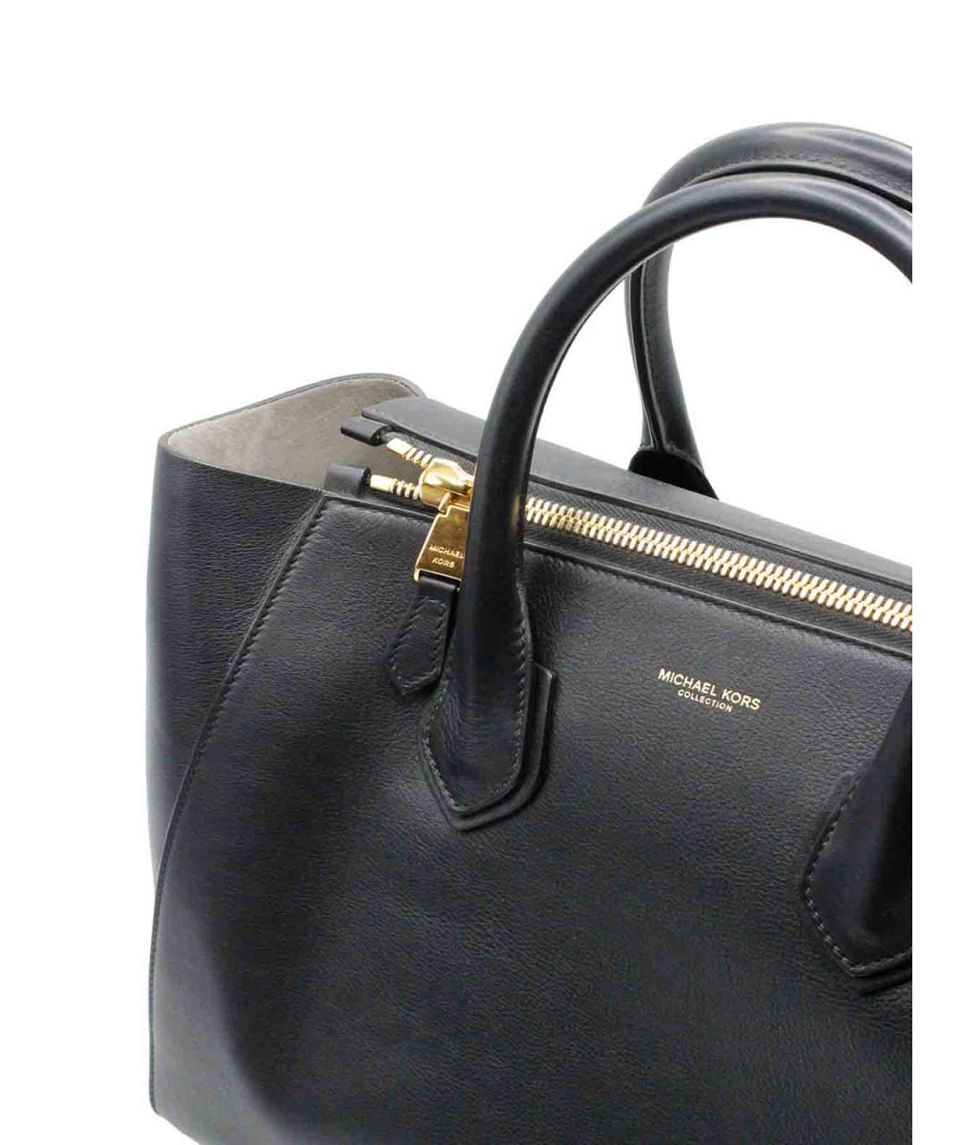MICHAEL KORS Черная кожаная сумка тоут, фото 4
