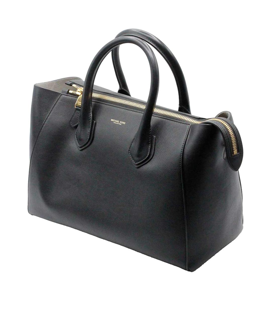 MICHAEL KORS Черная кожаная сумка тоут, фото 1