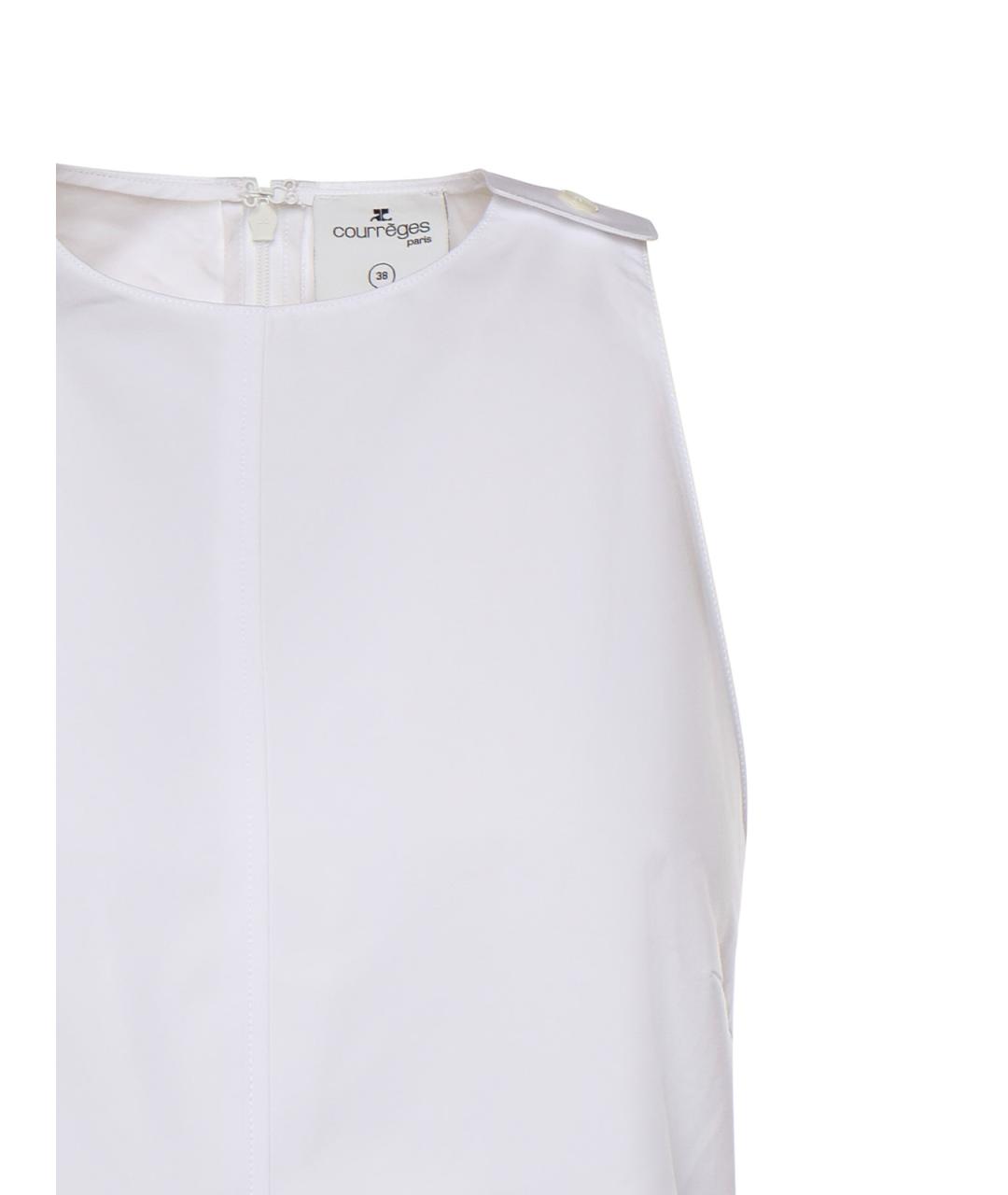 COURREGES Белое хлопковое повседневное платье, фото 3