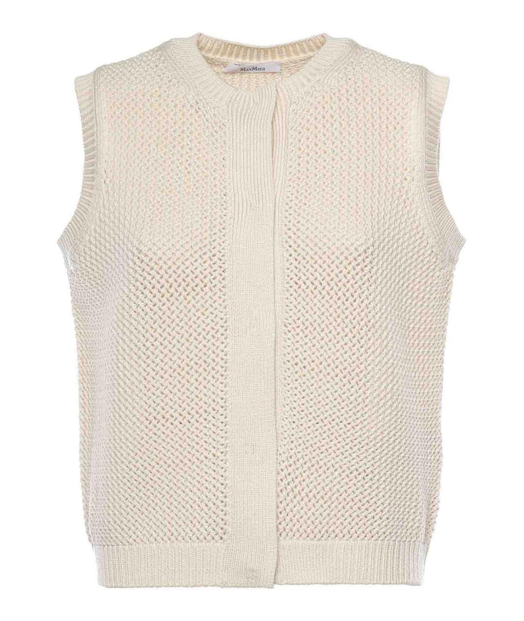 MAX MARA Белая полиамидовая майка, фото 1
