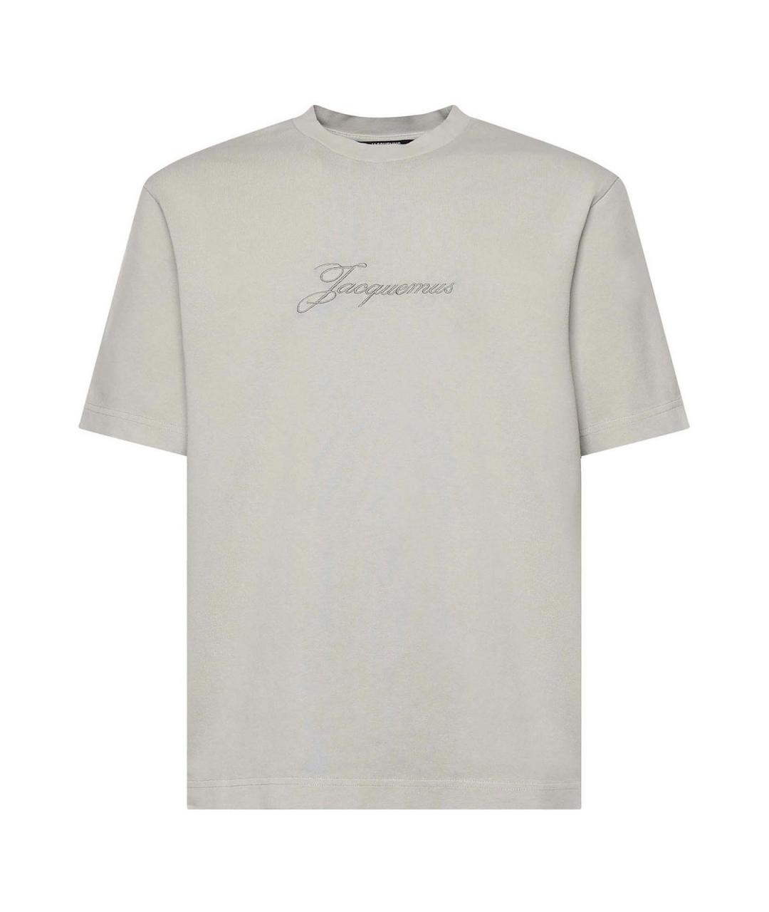 JACQUEMUS Бежевая хлопковая футболка, фото 1