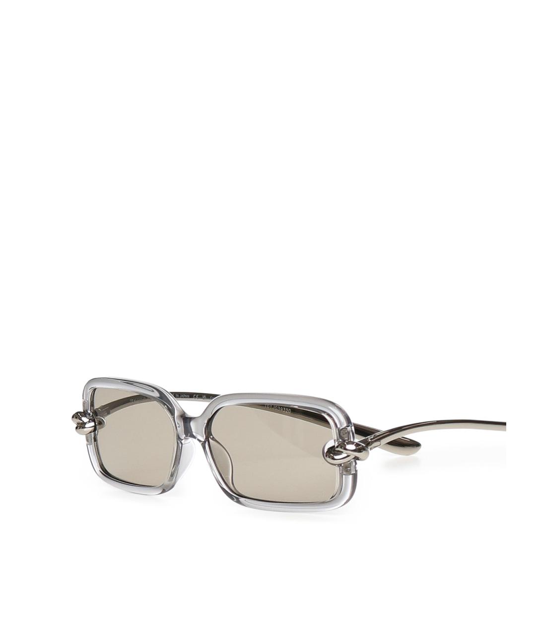 BOTTEGA VENETA Серые металлические солнцезащитные очки, фото 3