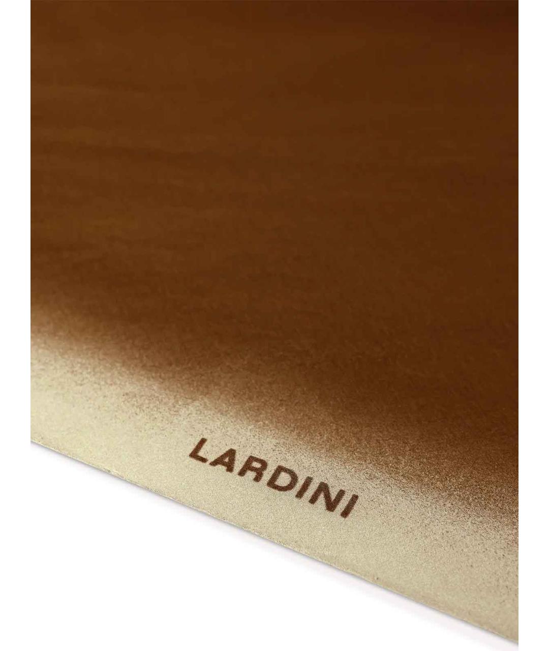 LARDINI Коричневый хлопковый шарф, фото 2