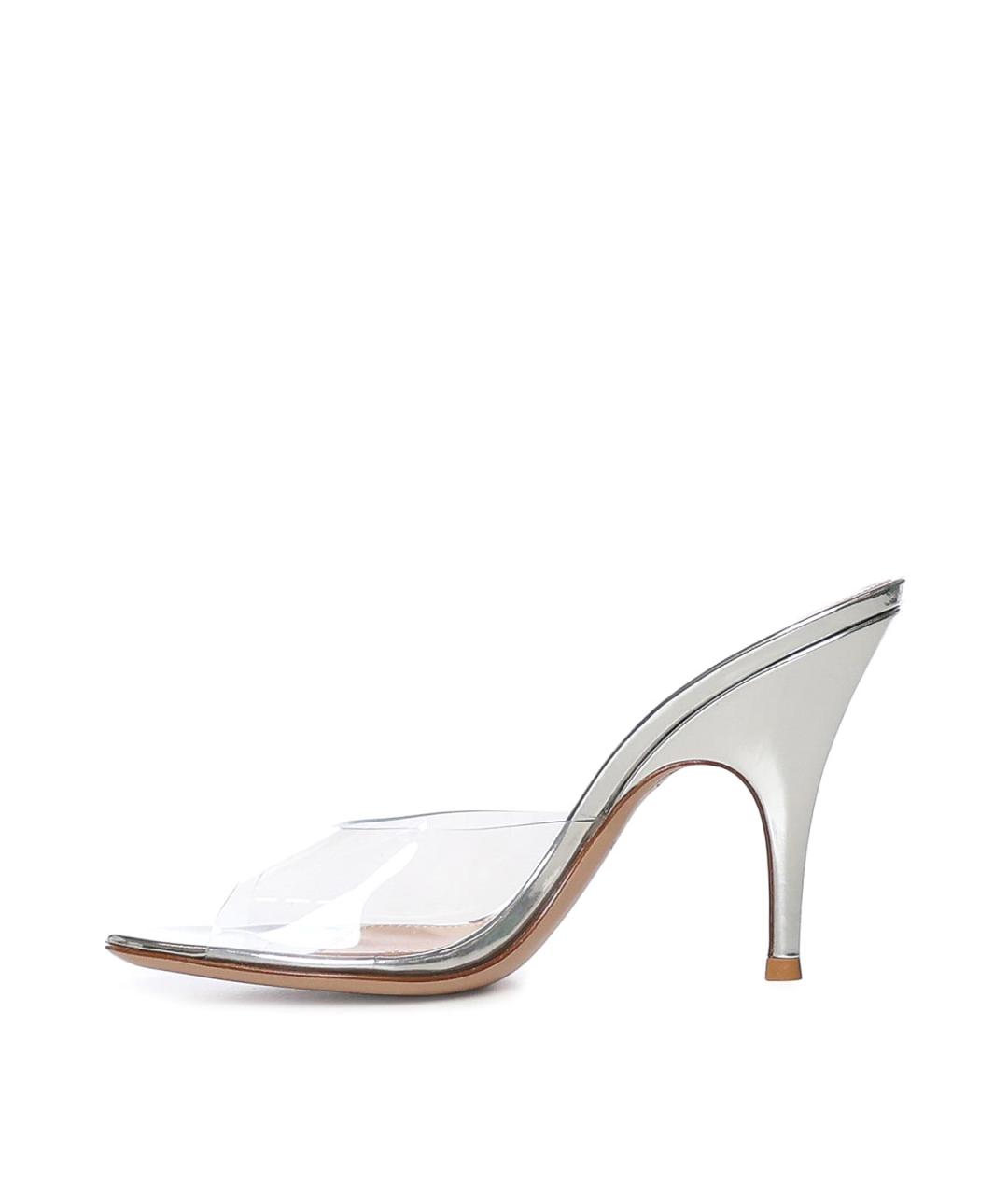 GIANVITO ROSSI Серебряные мюли, фото 3