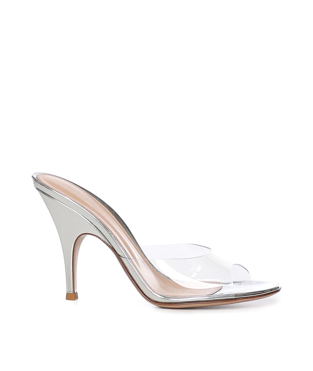 GIANVITO ROSSI Серебряные мюли, фото 1
