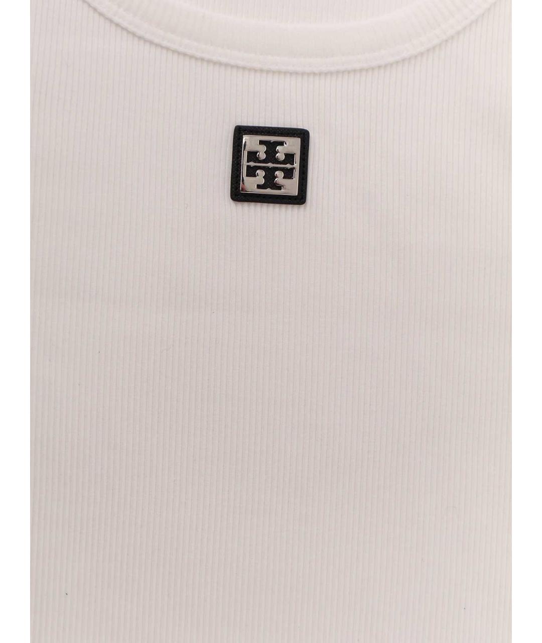 TORY BURCH Белая хлопковая майка, фото 3