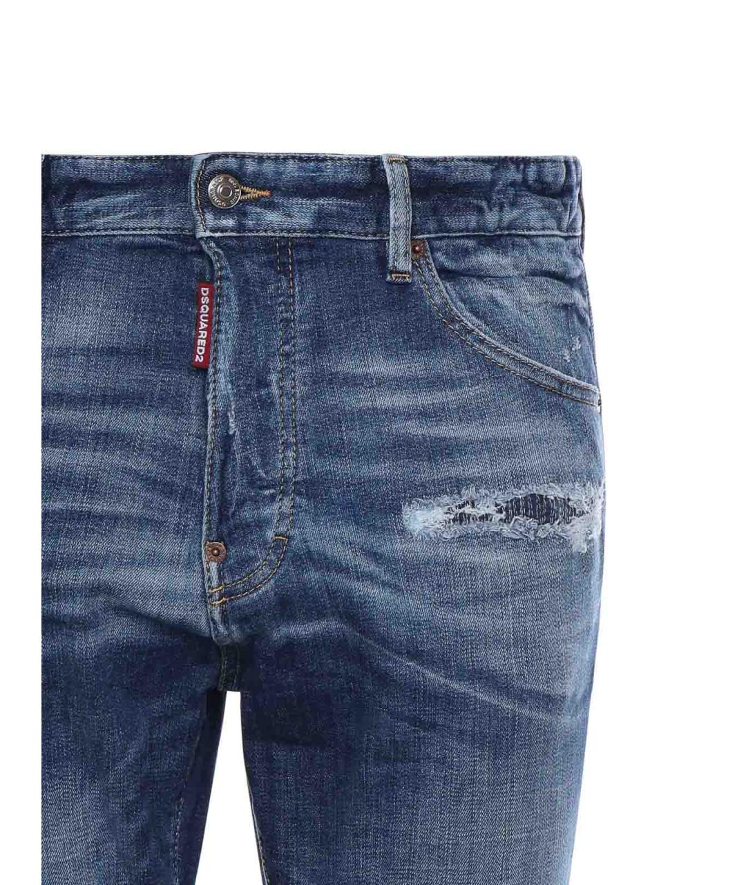 DSQUARED2 Синие хлопковые джинсы скинни, фото 3