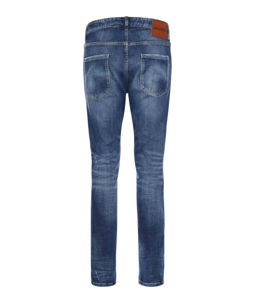DSQUARED2 Синие хлопковые джинсы скинни, фото 2