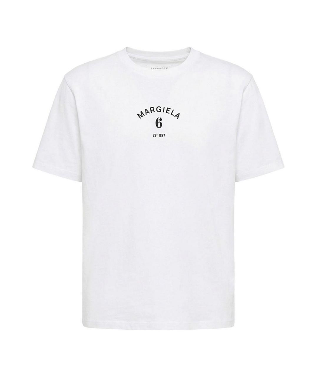 MM6 MAISON MARGIELA Белая хлопковая футболка, фото 1