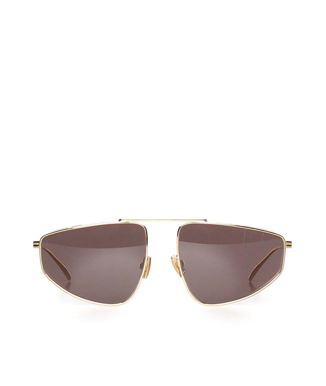 BOTTEGA VENETA Серые металлические солнцезащитные очки, фото 1