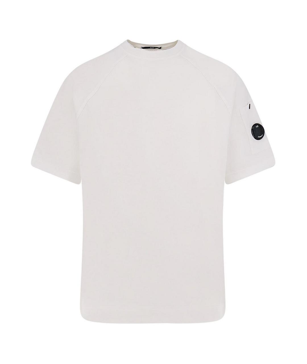 CP COMPANY Белая хлопковая футболка, фото 1