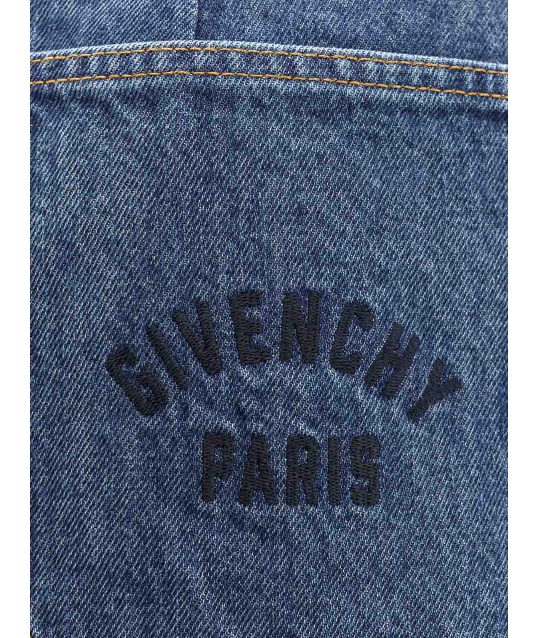 GIVENCHY Синяя хлопковая юбка мини, фото 3