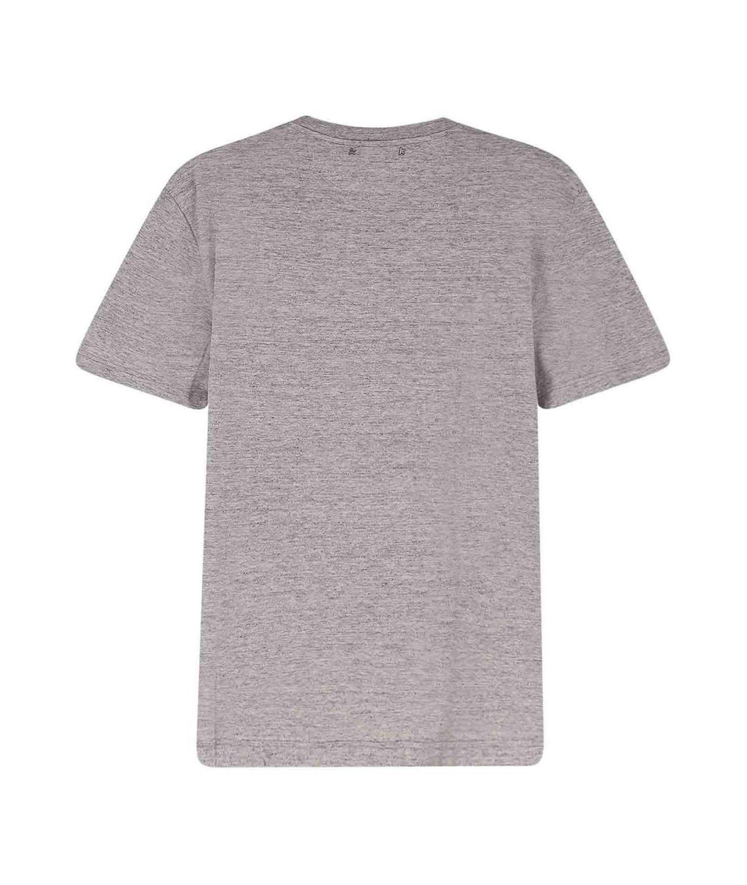GOLDEN GOOSE DELUXE BRAND Серая хлопковая футболка, фото 2