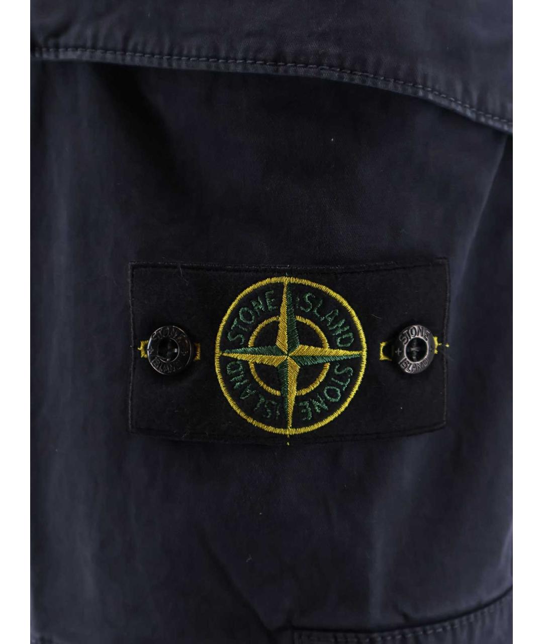 STONE ISLAND Синие хлопковые шорты, фото 3