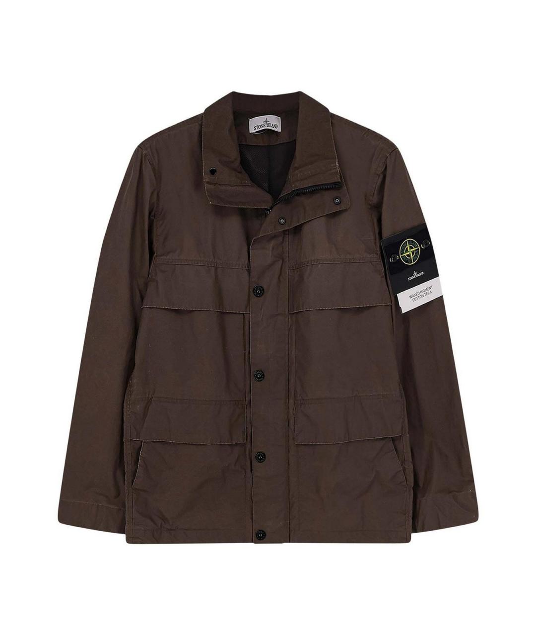 STONE ISLAND Коричневая хлопковая куртка, фото 1