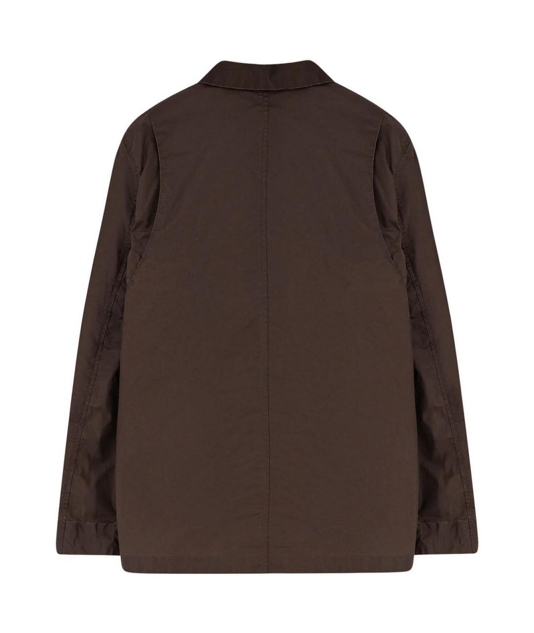 STONE ISLAND Коричневая хлопковая куртка, фото 2