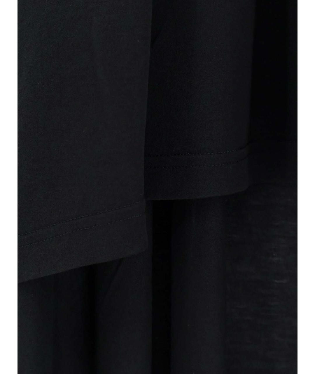 BALENCIAGA Черная хлопковая футболка, фото 3