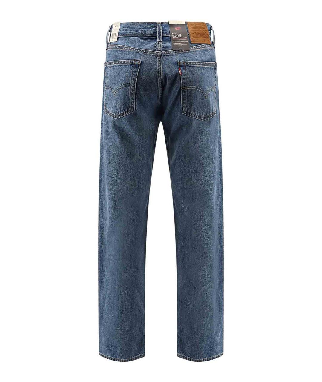 LEVI'S Синие хлопковые прямые джинсы, фото 2