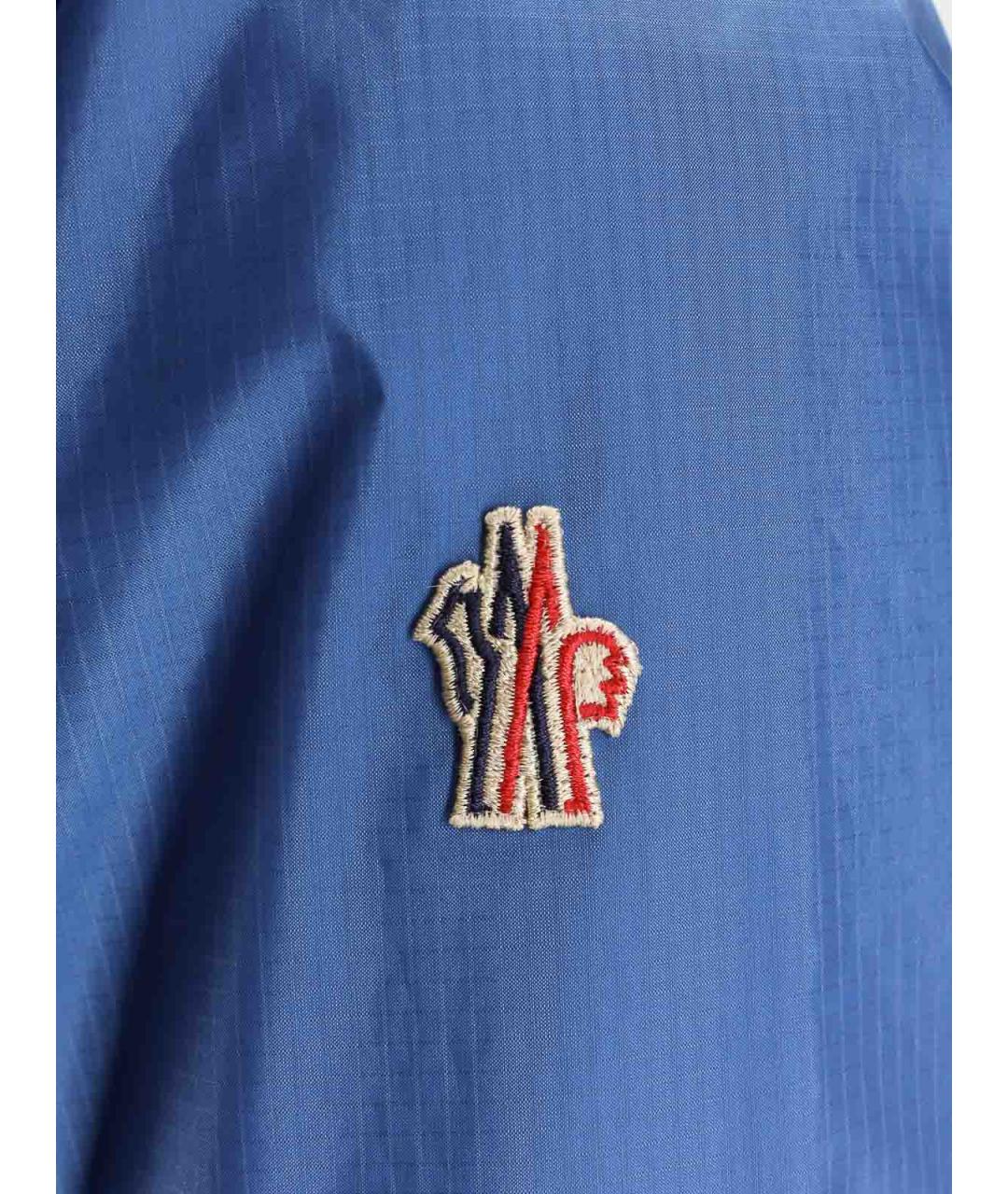 MONCLER Голубая полиамидовая куртка, фото 3