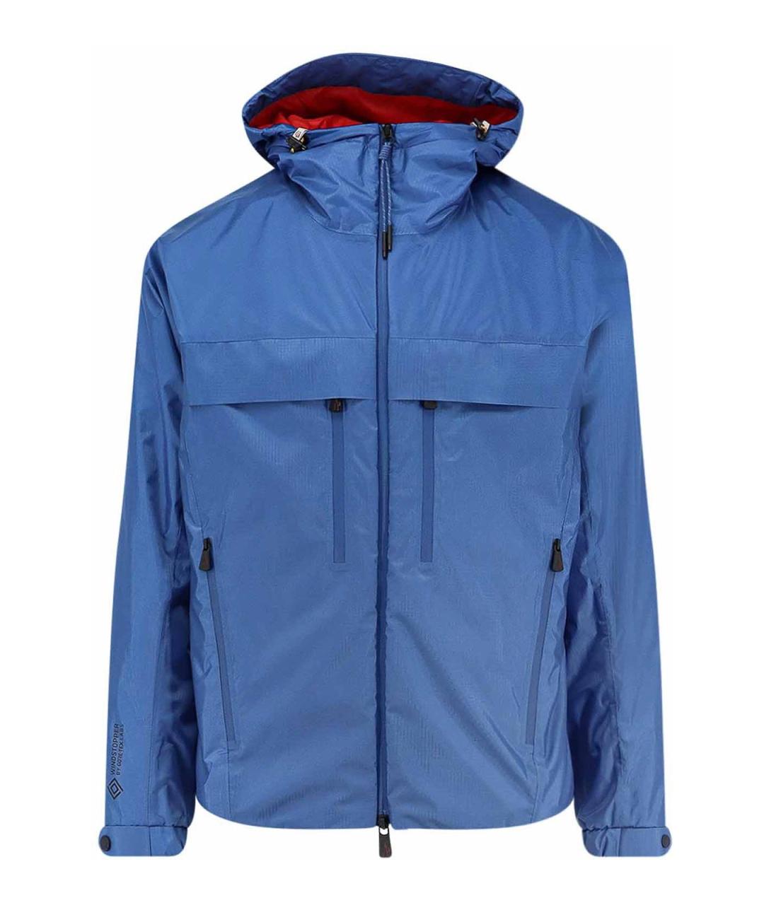 MONCLER Голубая полиамидовая куртка, фото 1