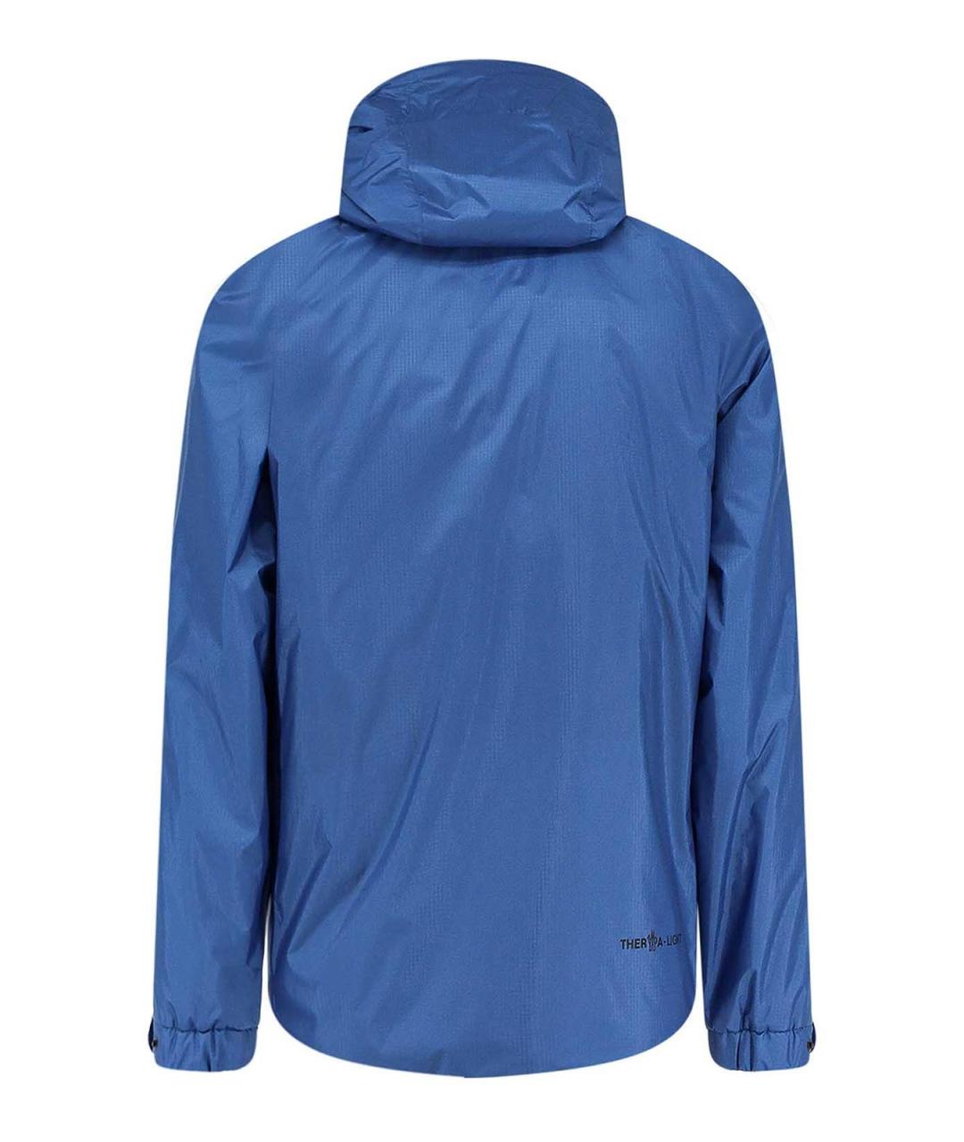 MONCLER Голубая полиамидовая куртка, фото 2