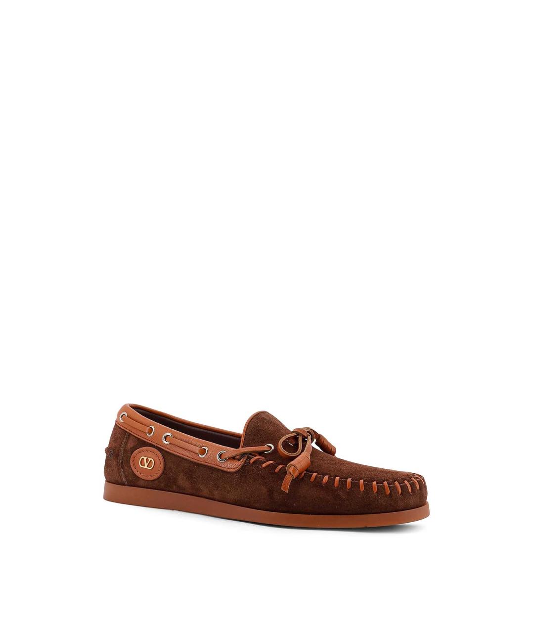VALENTINO Коричневые кожаные лоферы, фото 2