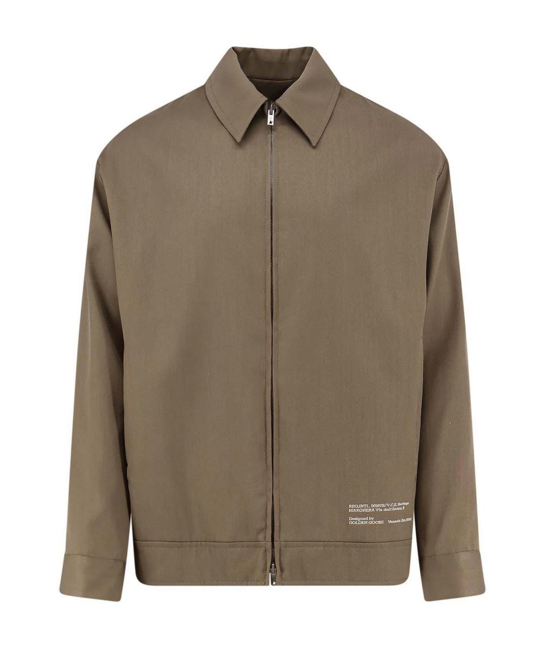 GOLDEN GOOSE DELUXE BRAND Хаки шерстяная куртка, фото 1