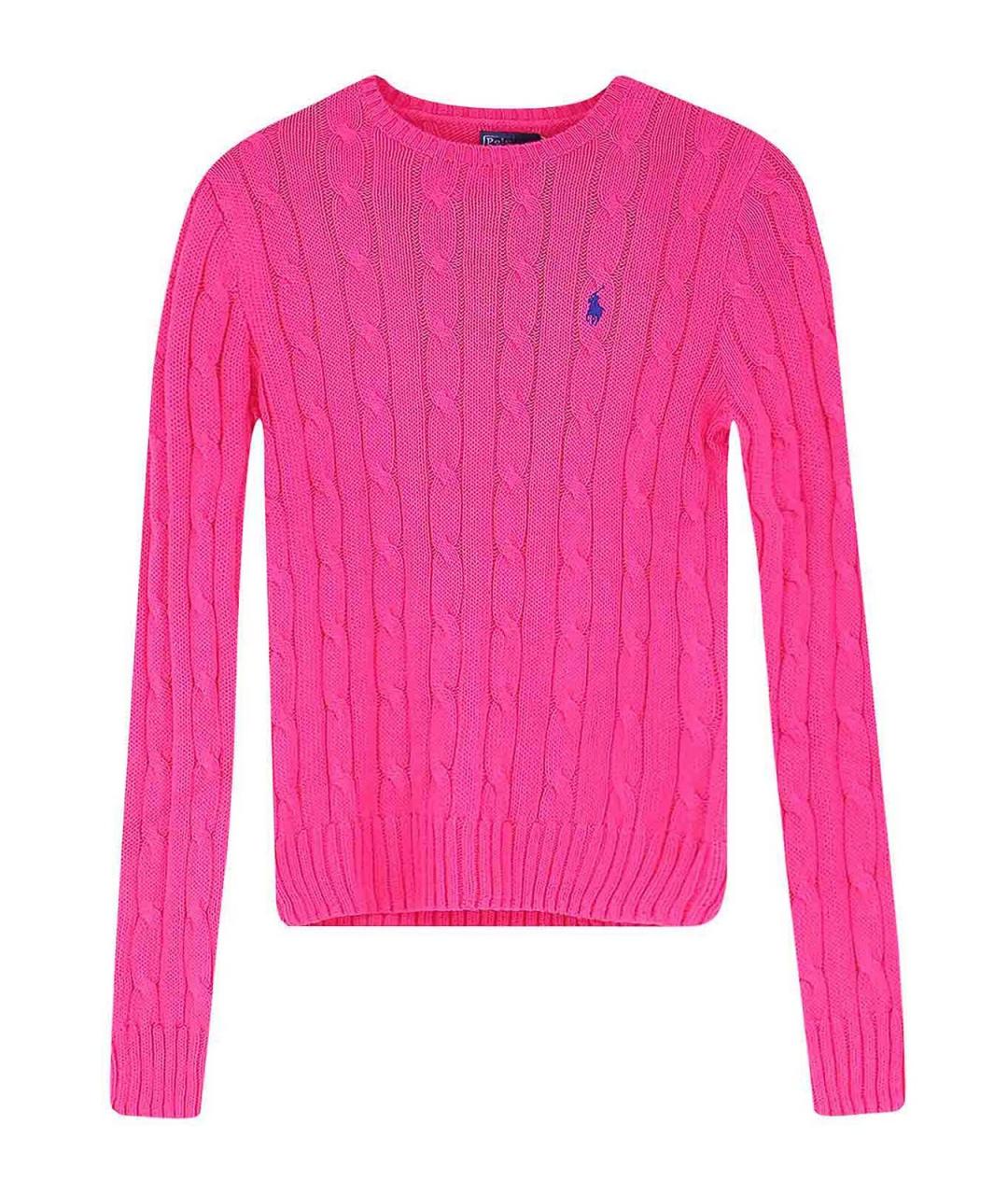 POLO RALPH LAUREN Розовый хлопковый джемпер / свитер, фото 1