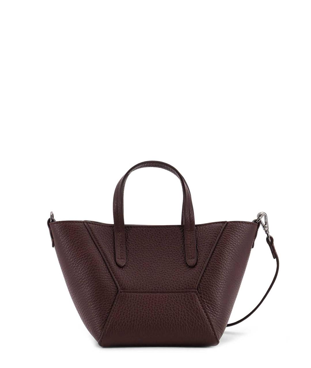 BRUNELLO CUCINELLI Фиолетовая кожаная сумка тоут, фото 2