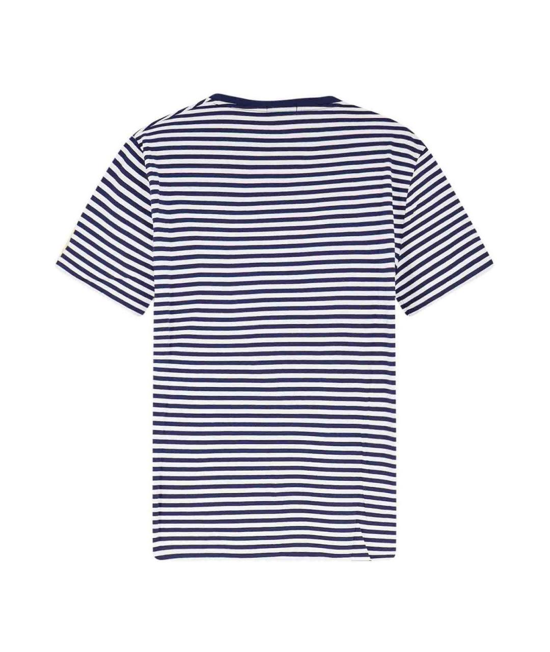 POLO RALPH LAUREN Синяя хлопковая футболка, фото 2