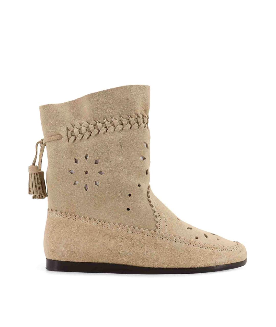 ISABEL MARANT Бежевые замшевые сапоги, фото 1